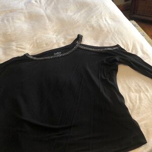 Black open on one shoulder